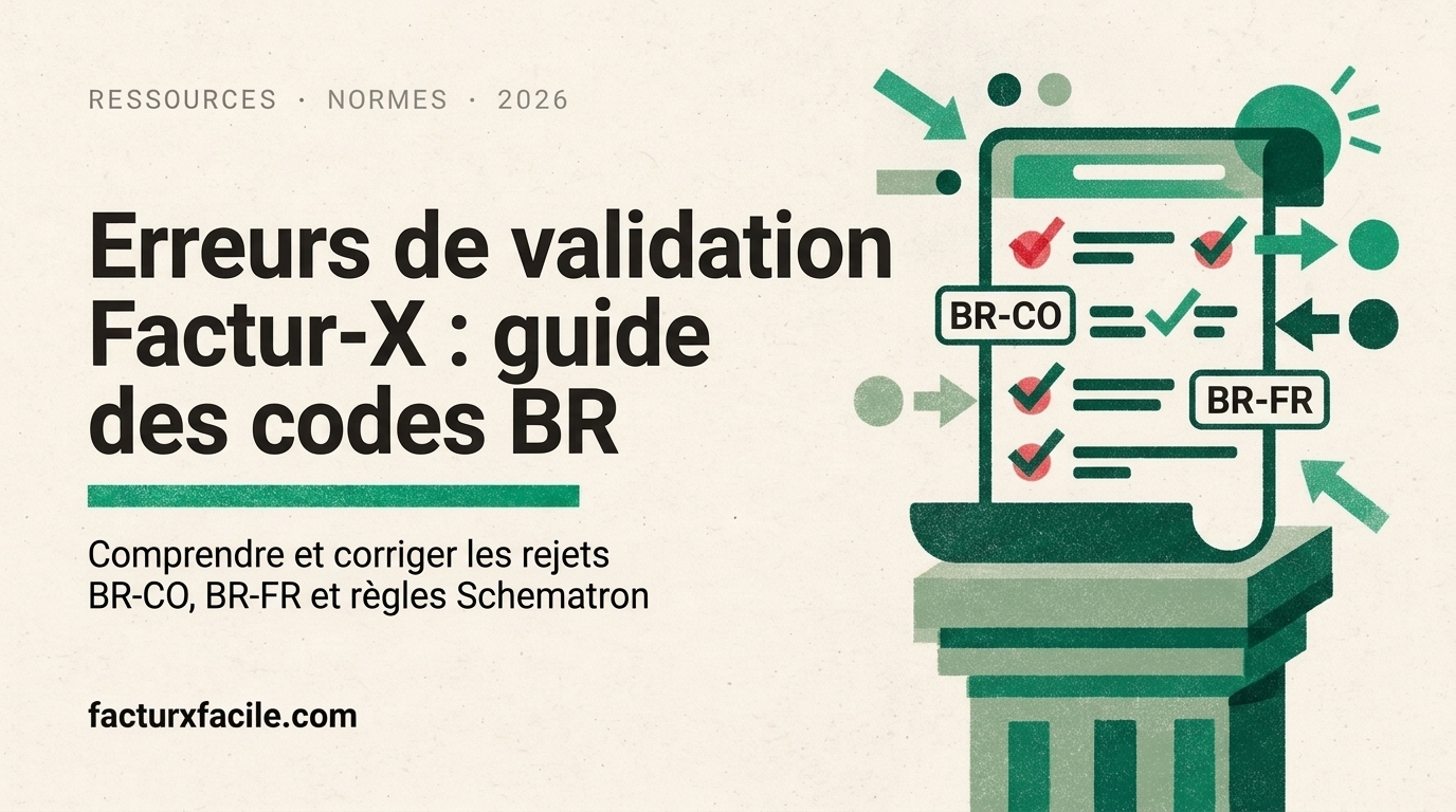 Erreurs de validation Factur-X: guide des codes BR
