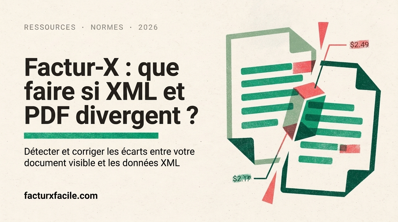 Factur-X: que faire si XML et PDF divergent ?